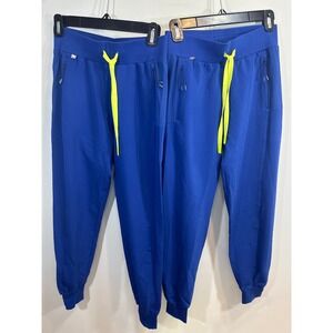 FIGS Boston Slim‎ Tall Jogger Scrub Pants Royal Blue Women's XXS Bundle of 2 NWT
